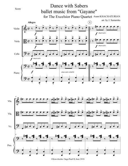 Aram Khachaturian - Sabre Dance (Dance With Sabers) Arr. For Piano Quartet (score And Parts)
